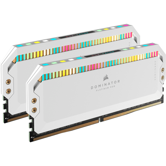 Corsair DOMINATOR PLATINUM RGB DDR5 - 32 Go (2 x 16 Go) - 6200 MT/s C36 - Blanc CMT32GX5M2X6200C36W - ESP-Tech
