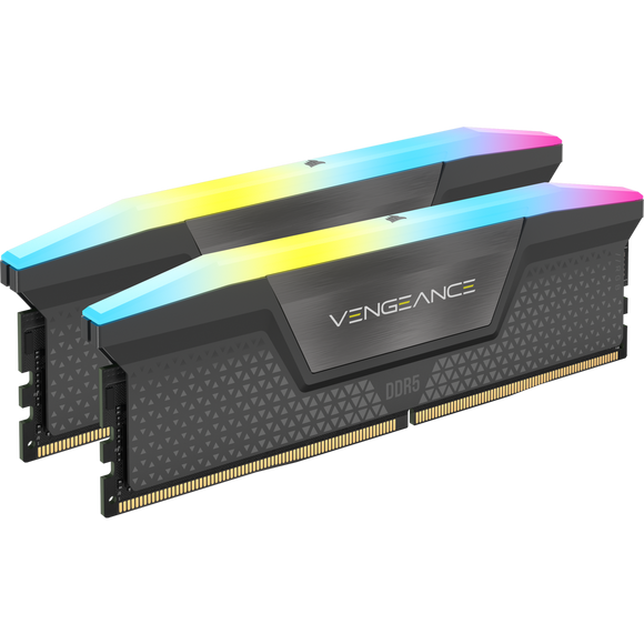 Corsair Vengeance RGB DDR5 - 64 Go (2 x 32 Go) - 6000 MT/s C40 - AMD EXPO - Gris CMH64GX5M2B6000Z40 - ESP-Tech