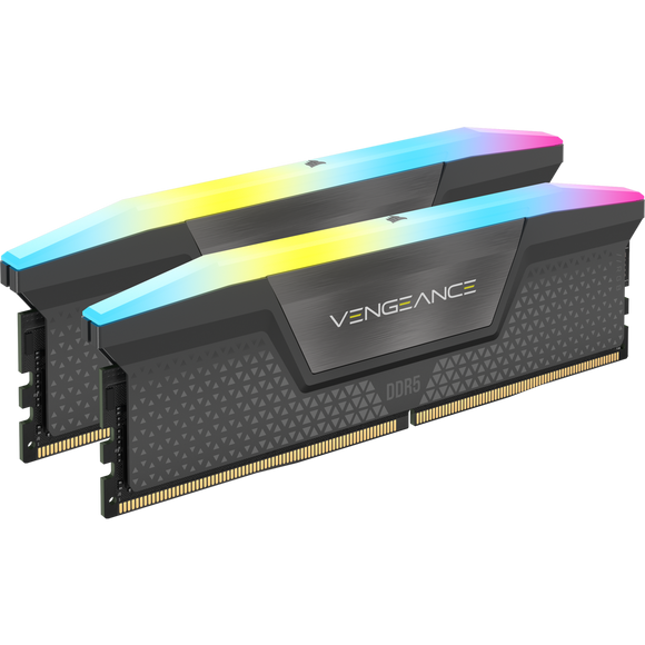 Corsair Vengeance RGB DDR5 - 64 Go (2 x 32 Go) - 6000 MT/s C30 - AMD EXPO - Gris CMH64GX5M2B6000Z30 - ESP-Tech