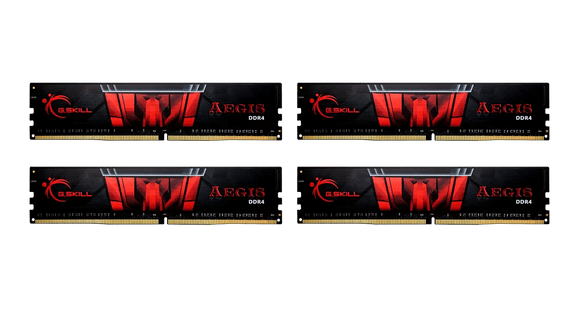 G.Skill Aegis DDR4 - Kit 64 Go (4 x 16 Go) - 3200 MHz - C16 F4-3200C16Q-64GIS - ESP-Tech