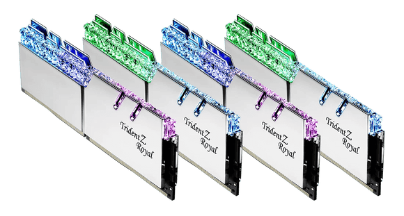 G.Skill Trident Z Royal Silver RGB DDR4 - 64 Go (4 x 16 Go) - 3600 MHz - C16 F4-3600C16Q-64GTRSC - ESP-Tech
