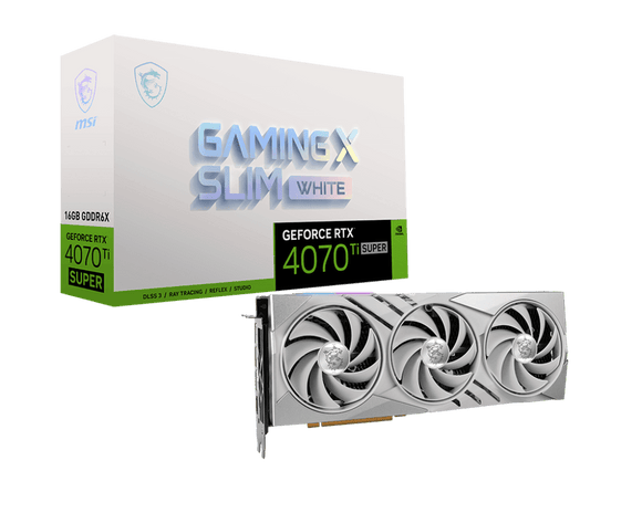 MSI GeForce® RTX 4070 Ti Super Gaming X Slim 16G White