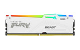 Kingston Fury™ Beast RGB DDR5 - 64 Go (2 x 32 Go) - 6000 MT/s C36 - AMD EXPO - Blanc KF560C36BWEAK2-64 - ESP-Tech