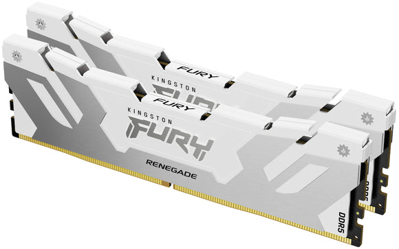 Kingston Fury™ Renegade DDR5 - 32 Go (2 x 16 Go) - 6400 MT/s C32 - Intel XMP 3.0 - Blanc KF564C32RWK2-32 - ESP-Tech