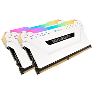 CORSAIR VENGEANCE® RGB PRO 16 Go (2 x 8 Go) DDR4 2666 MHz C16 — blanc - ESP-Tech