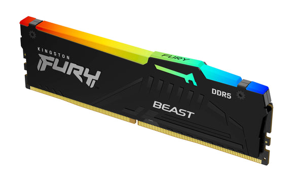 Kingston Fury™ Beast RGB DDR5 - 8 Go (1 x 8 Go) - 5200 MT/s C36 - AMD EXPO - Noir KF552C36BBEA-8 - ESP-Tech