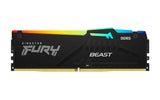 Kingston Fury™ Beast RGB DDR5 - 16 Go (1 x 16 Go) - 5200 MT/s C36 - AMD EXPO - Noir KF552C36BBEA-16 - ESP-Tech